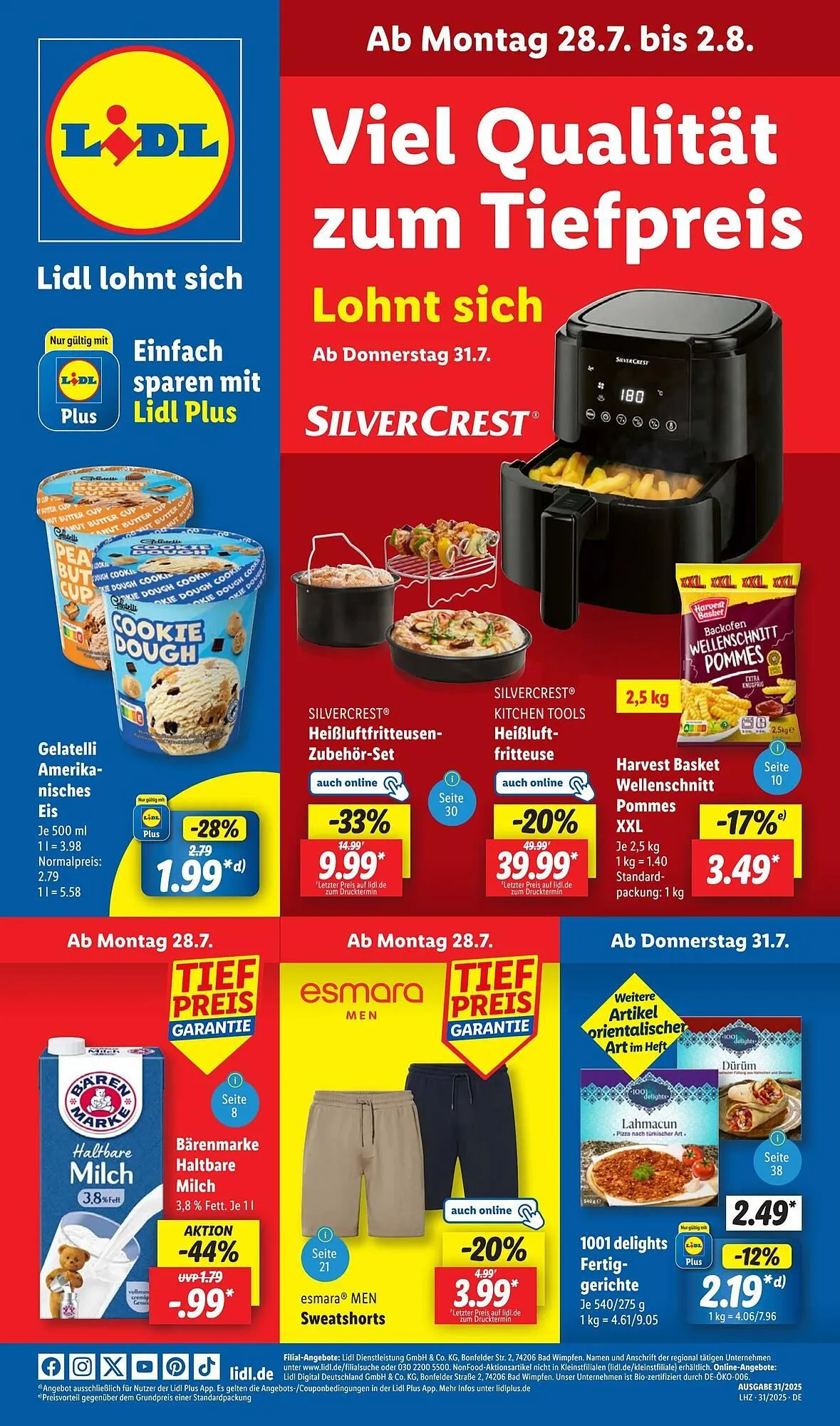 Lidl Prospekt von 28. Juli bis 3. August 2025 - Prospekt seite 1