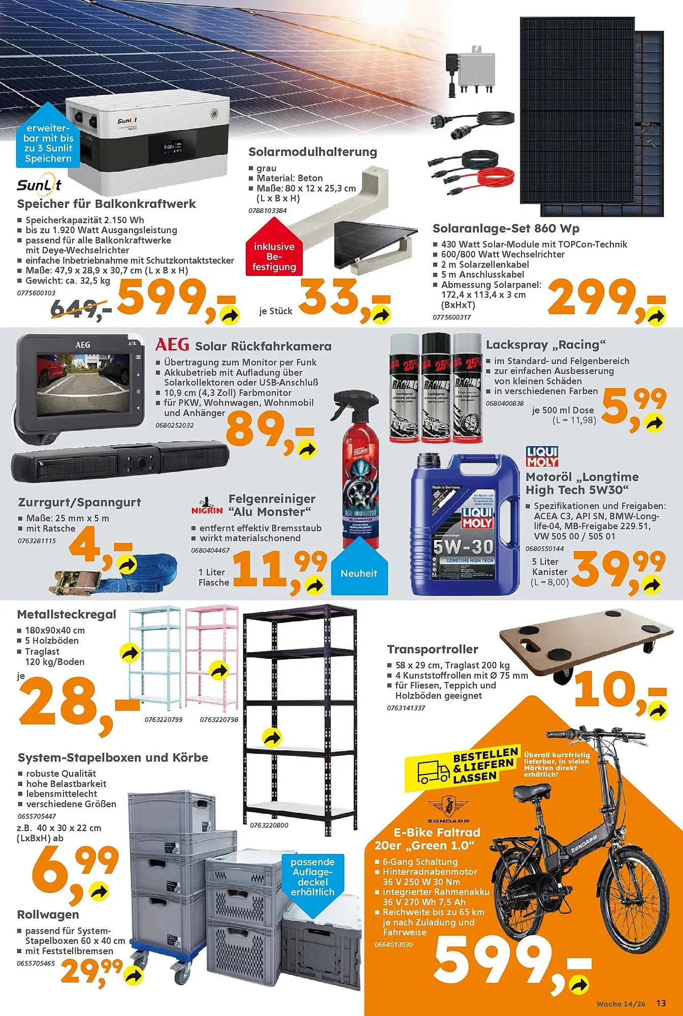 Globus Baumarkt Prospekt von 29. März bis 4. April 2026 - Prospekt seite 13