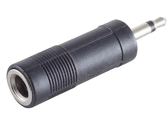 KABELBUDE Klinkenst. Mono 3,5mm / Klinkenbuchse Stereo 6,3mm Klinke