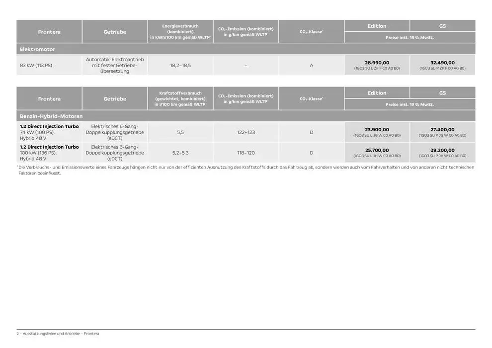 Opel Neuer Frontera von 26. November bis 26. November 2025 - Prospekt seite 2