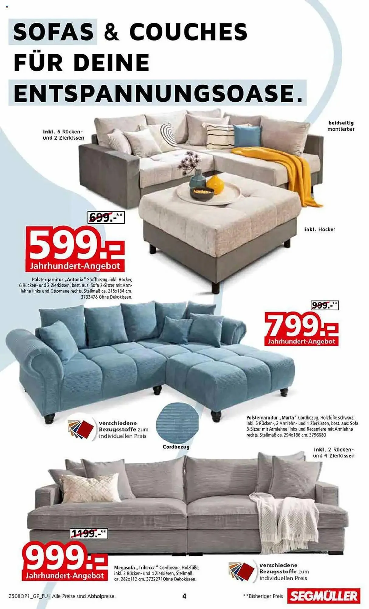 Segmüller Prospekt von 28. Juli bis 2. November 2025 - Prospekt seite 4