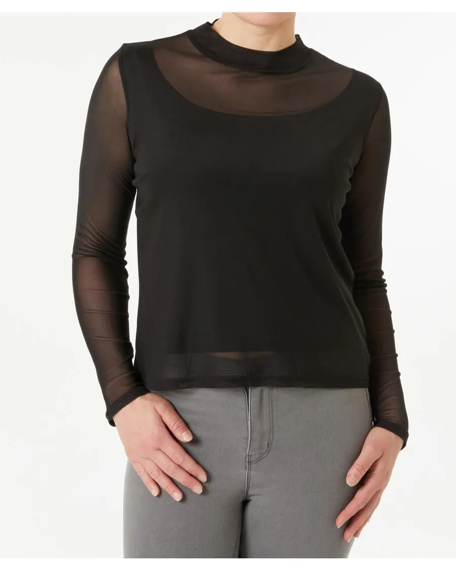 Mesh Langarmshirt Janina, mit Top