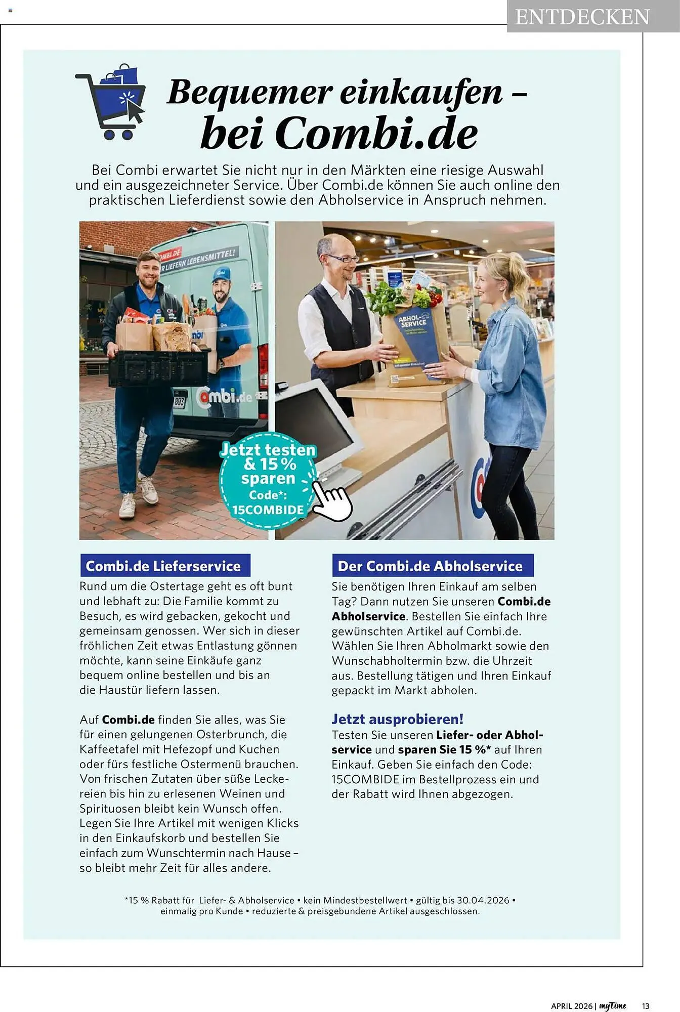 Combi Magazine von 1. April bis 30. April 2026 - Prospekt seite 13