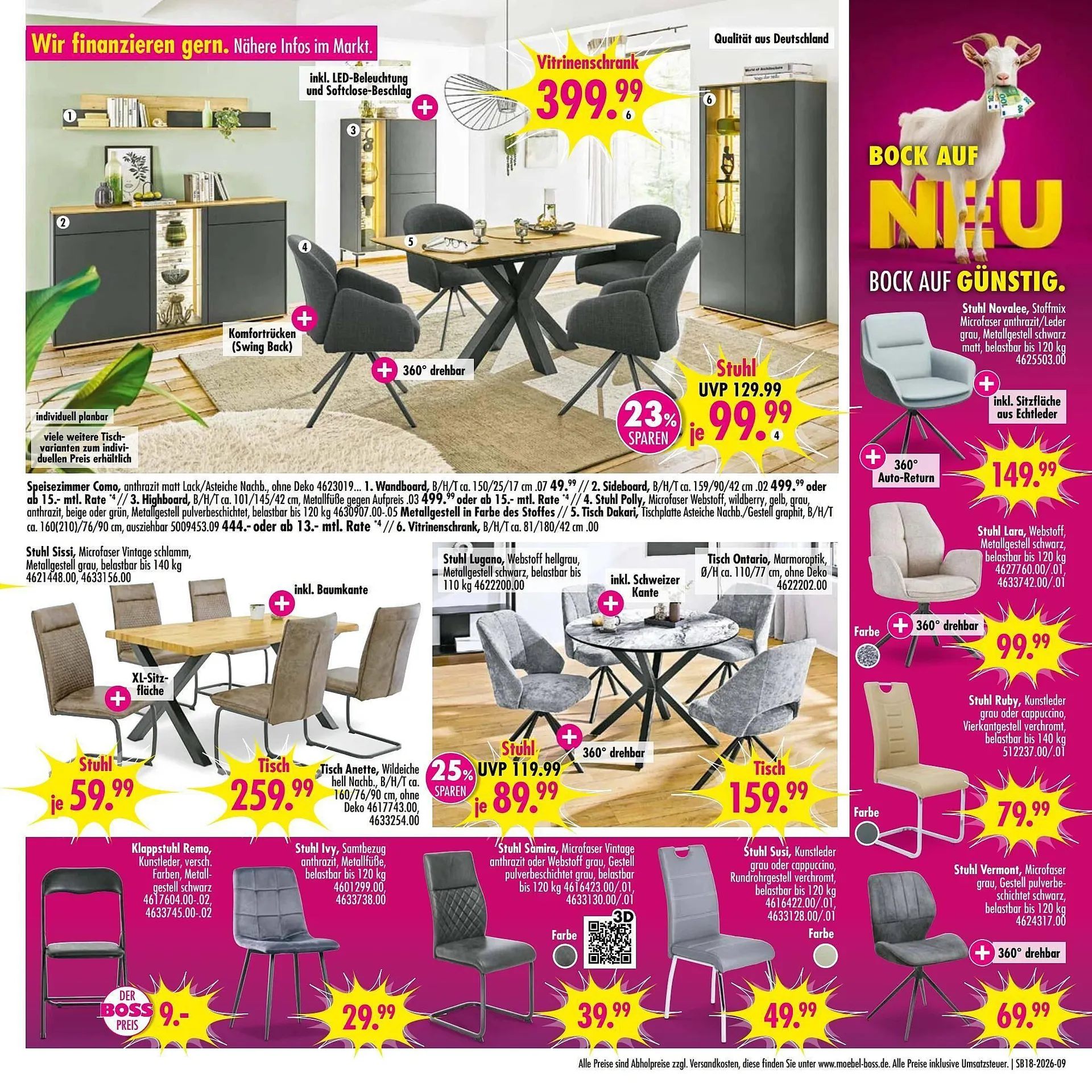 Möbel Boss Prospekt von 25. April bis 1. Mai 2026 - Prospekt seite 9