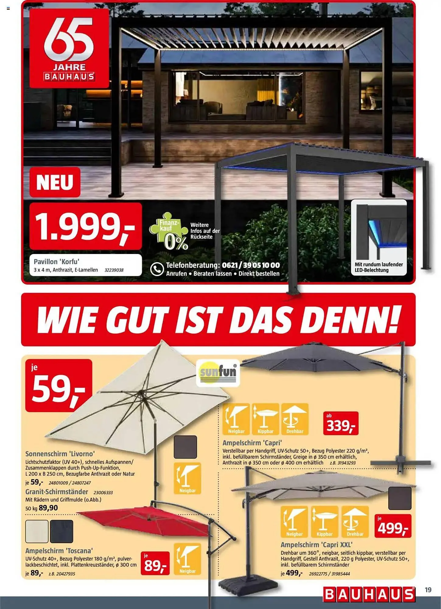 Bauhaus Prospekt von 29. März bis 3. Mai 2025 - Prospekt seite 19