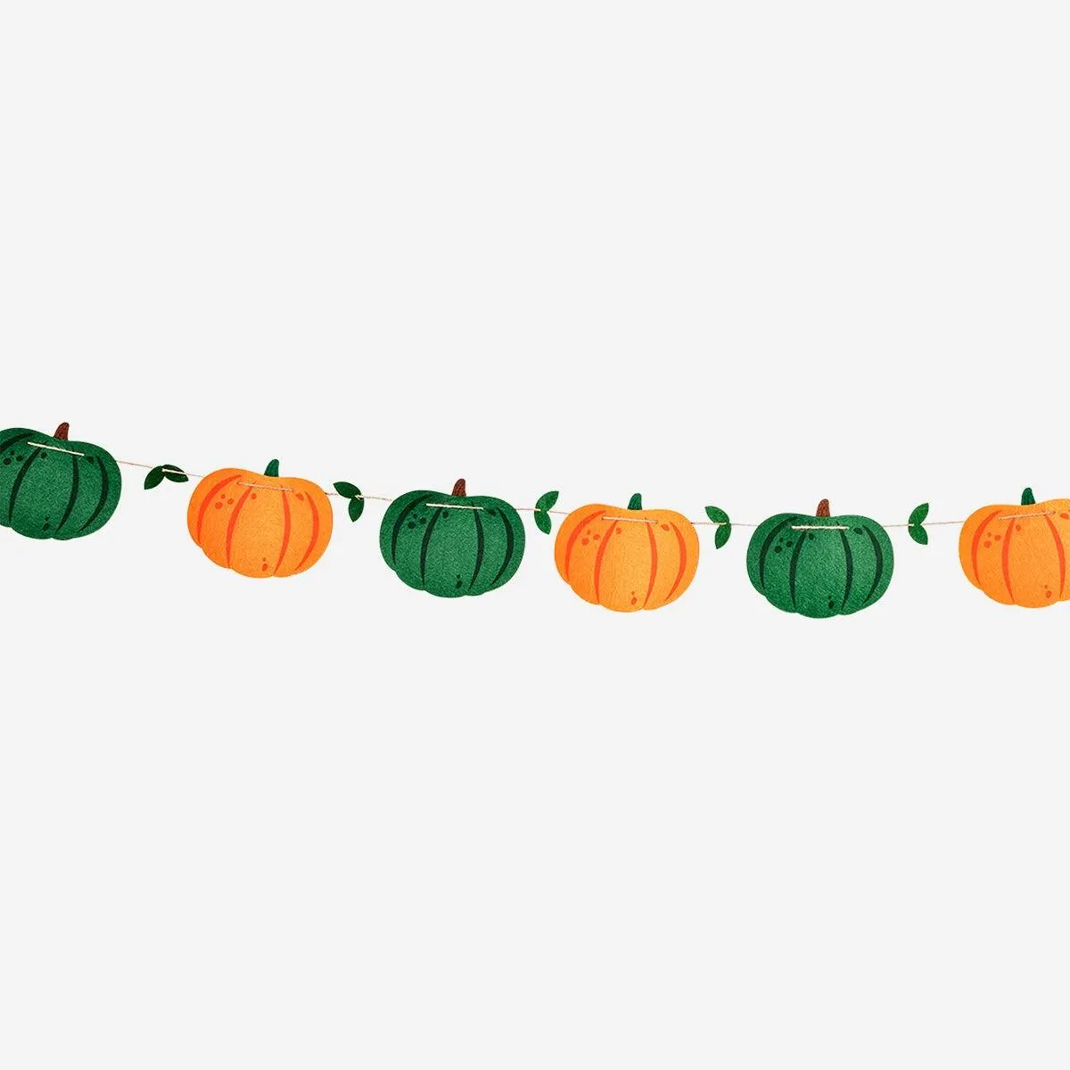 Felt pumpkin garland - 300 cm