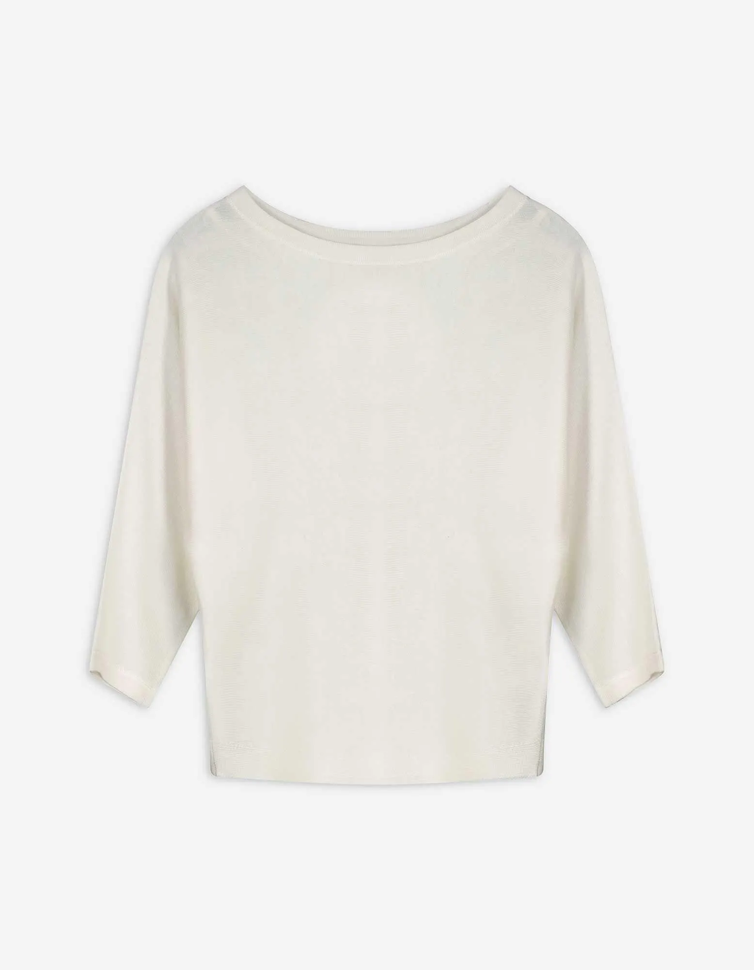 Pullover - Baumwoll-Mix - weiß