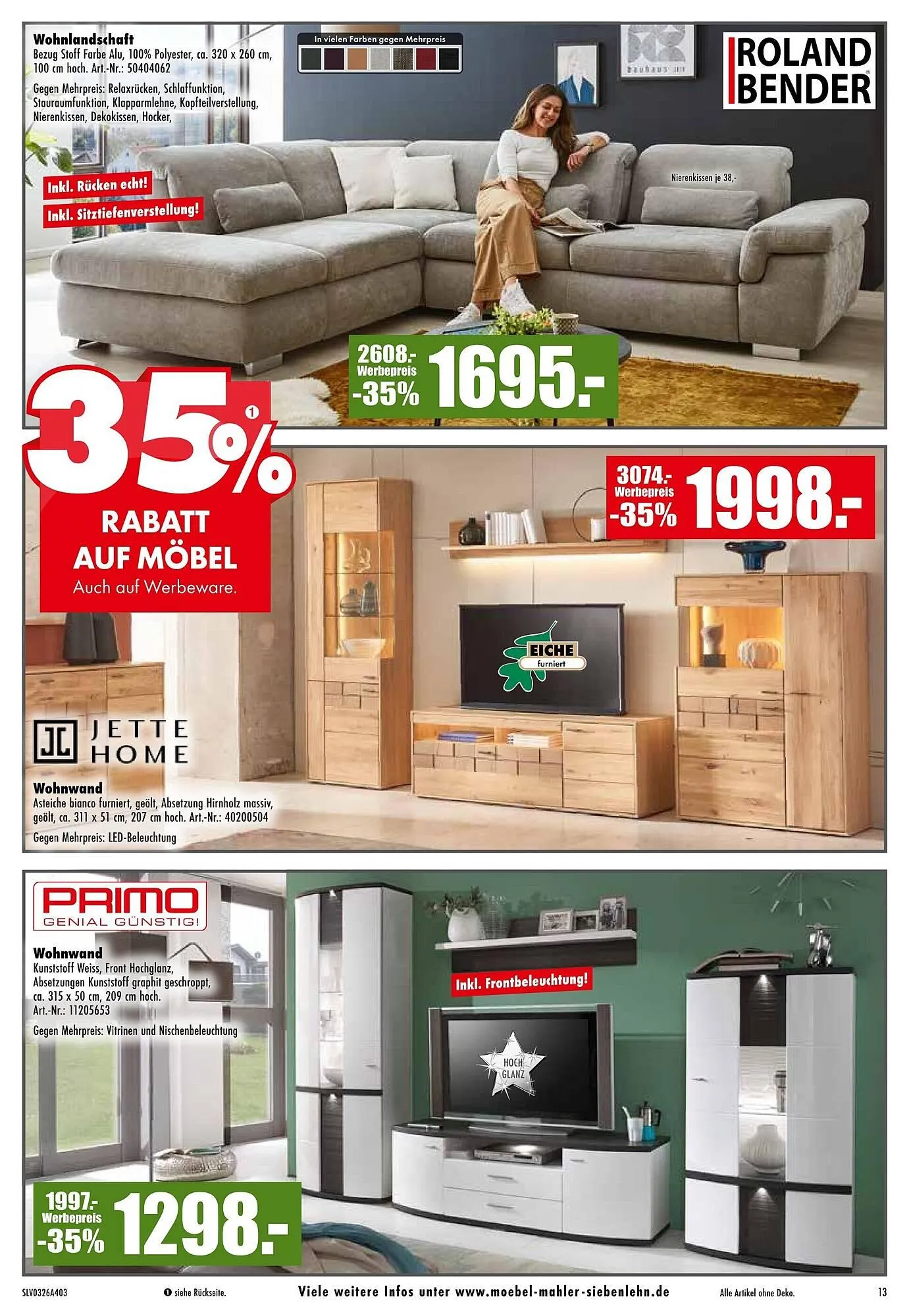 Möbel Mahler Katalog von 25. März bis 7. April 2026 - Prospekt seite 13