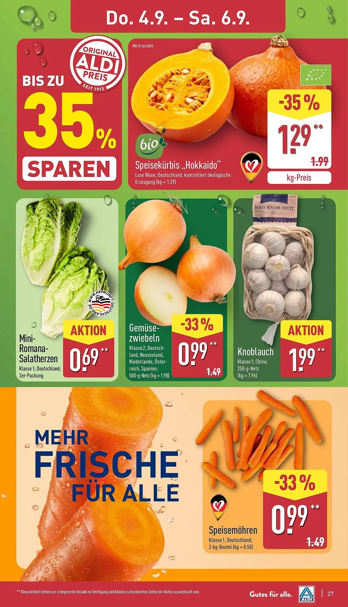 Aldi Nord Prospekt von 1. September bis 6. September 2025 - Prospekt seite 27