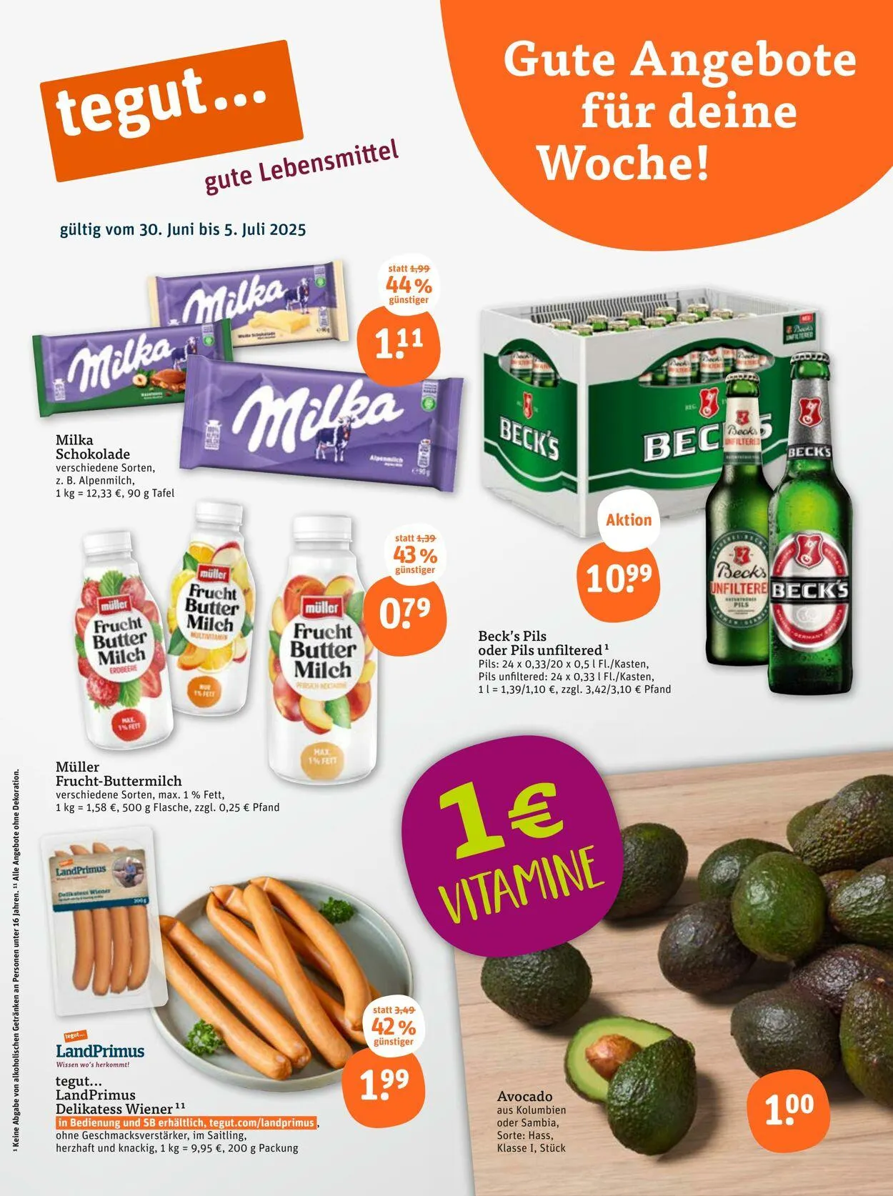 Tegut Aktueller Prospekt von 30. Juni bis 6. Juli 2025 - Prospekt seite 3