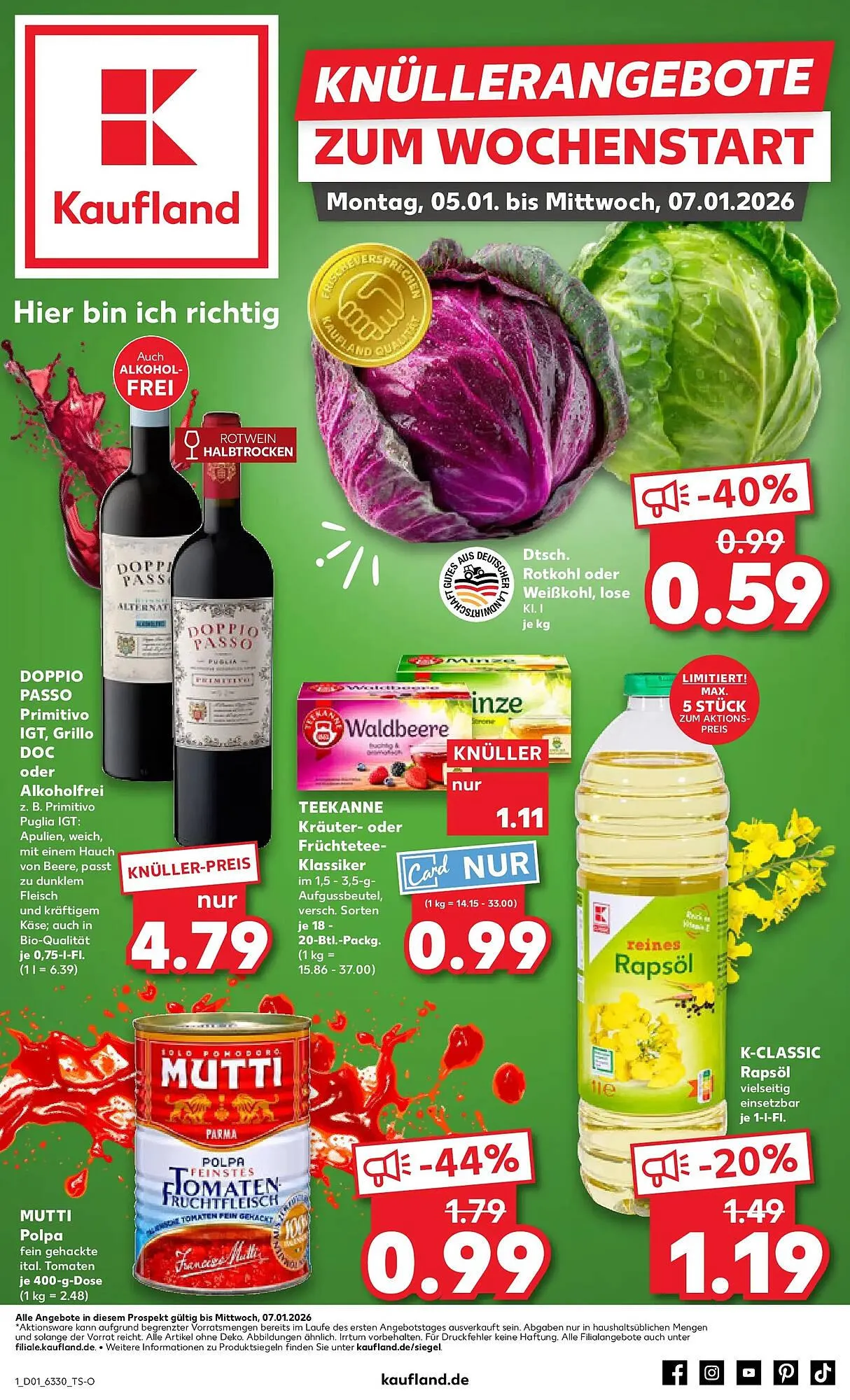 Kaufland Prospekt von 4. Januar bis 7. Januar 2026 - Prospekt seite 1