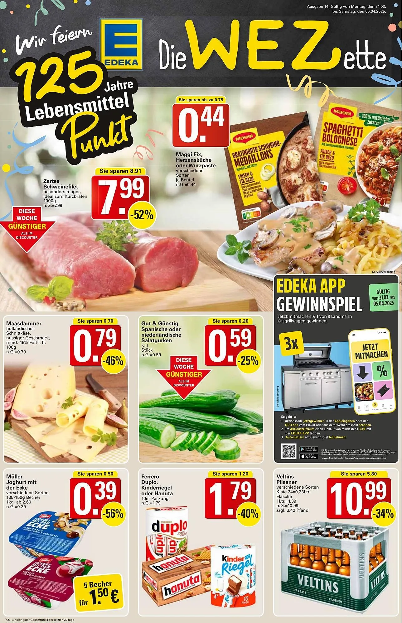 WEZ Prospekt von 31. März bis 5. April 2025 - Prospekt seite 1