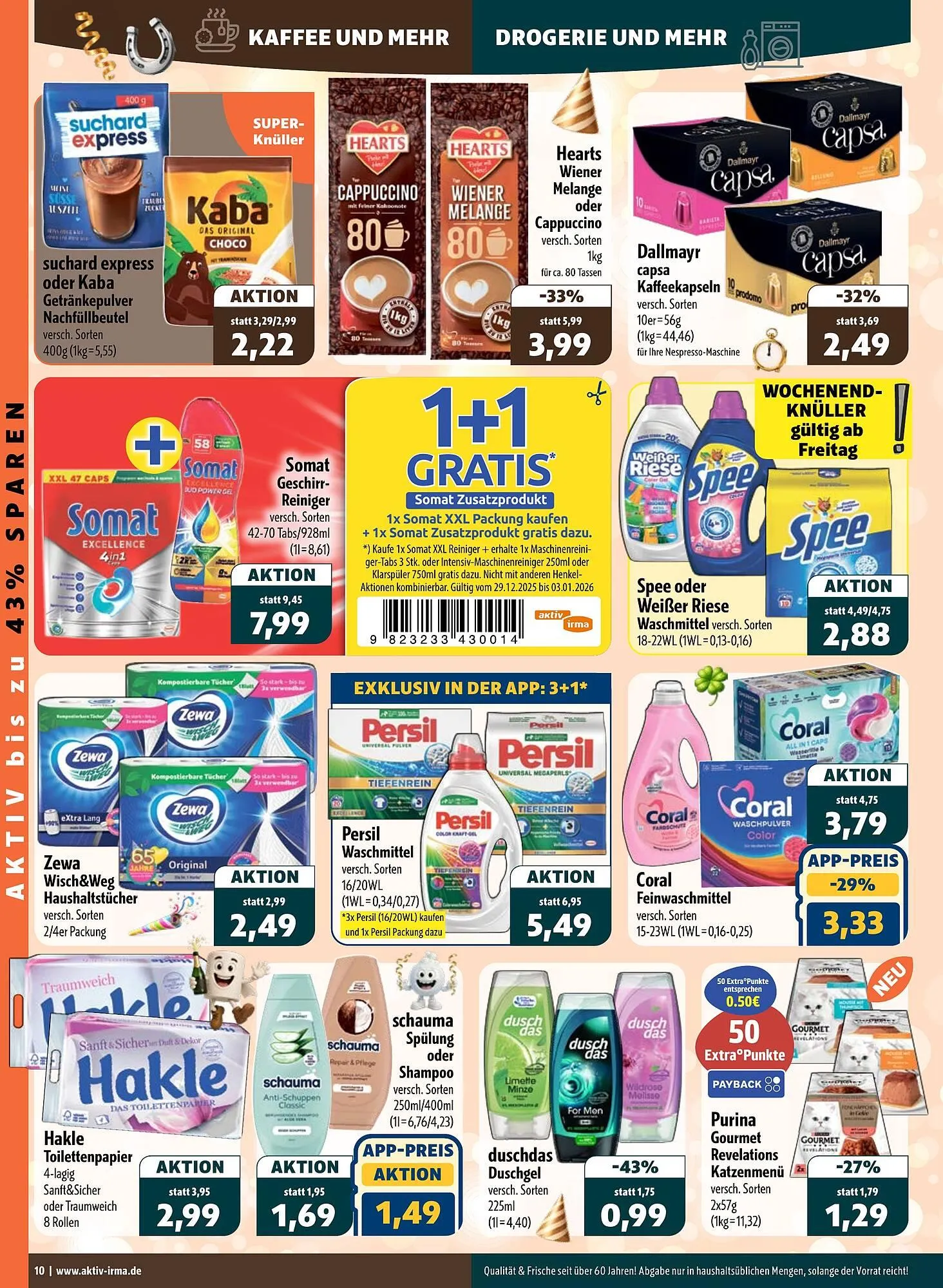 Aktiv Irma Prospekt von 29. Dezember bis 31. Dezember 2025 - Prospekt seite 10