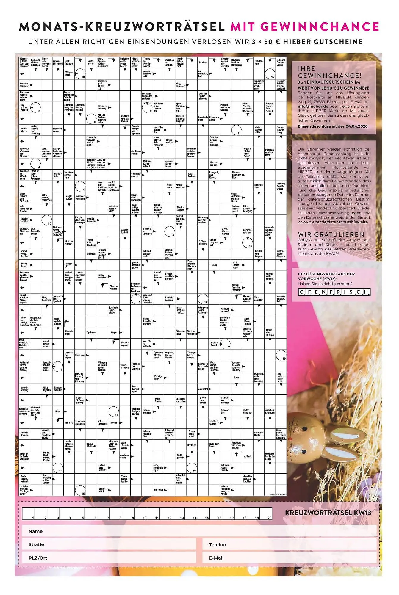 Hieber's Frische Center Prospekt von 22. März bis 28. März 2026 - Prospekt seite 15