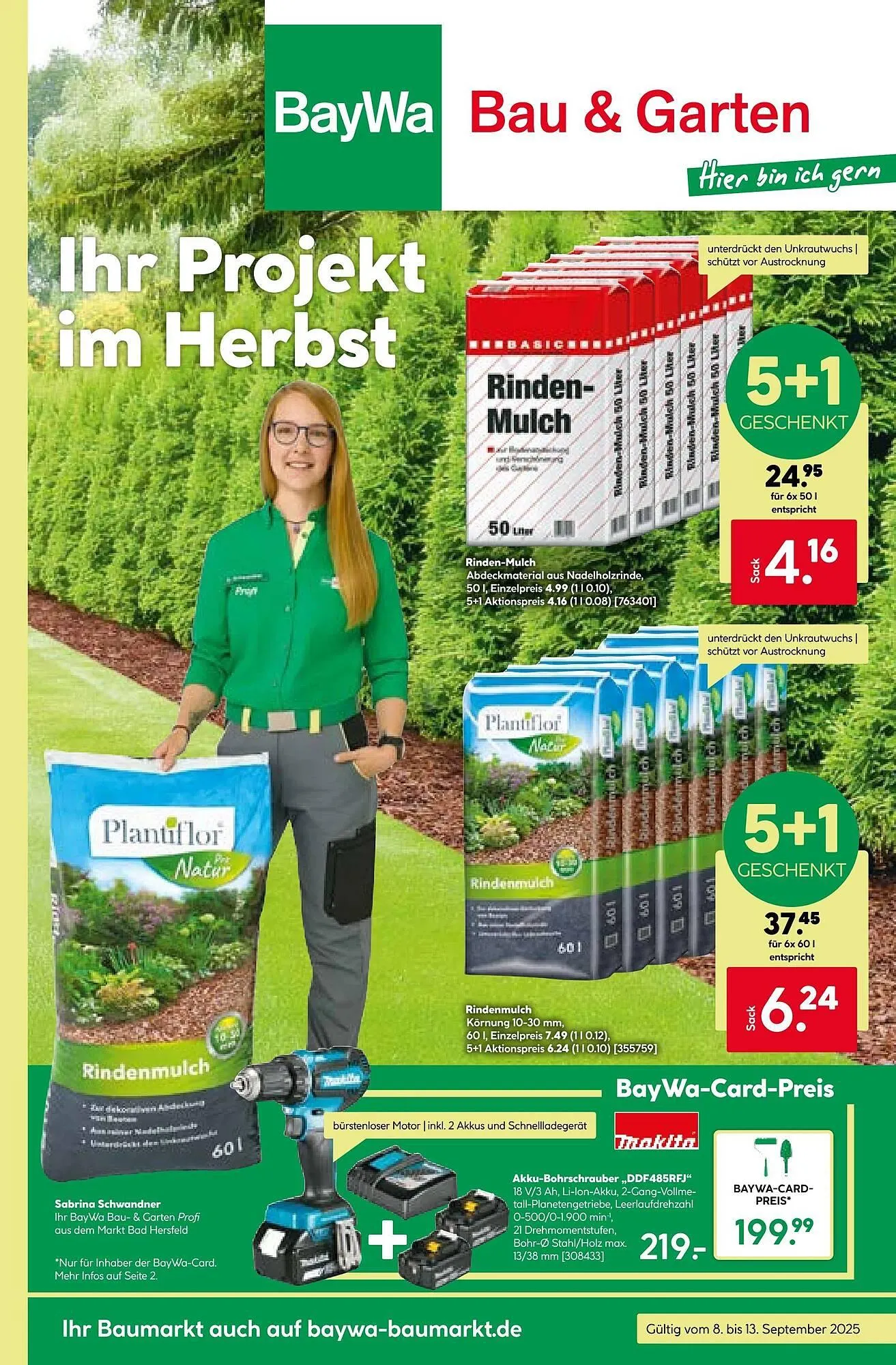 BayWa Prospekt von 8. September bis 14. September 2025 - Prospekt seite 1
