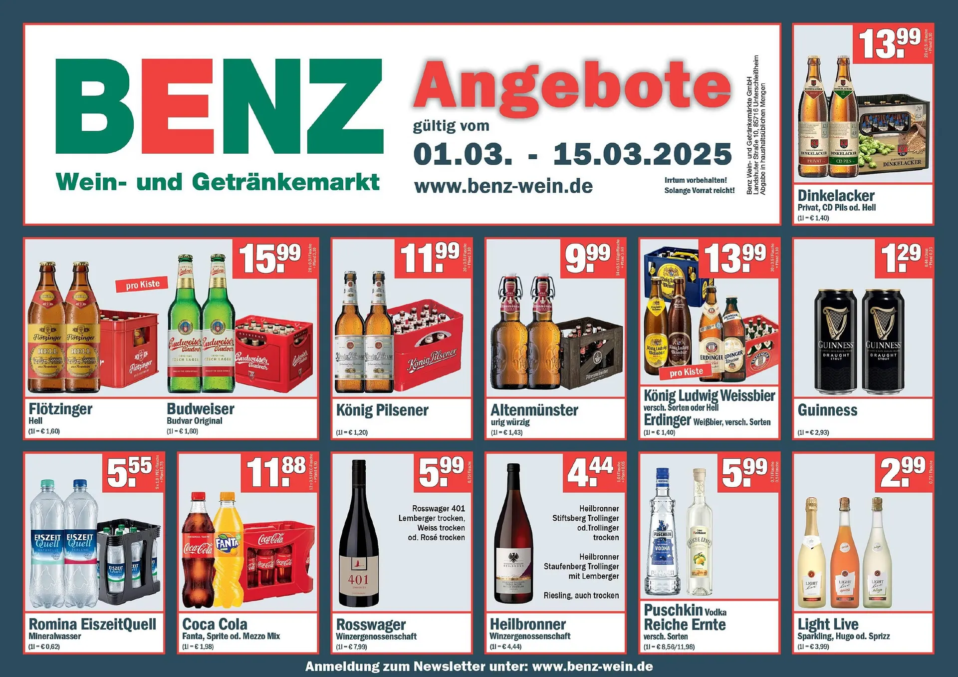 Benz Getränke Prospekt - 1