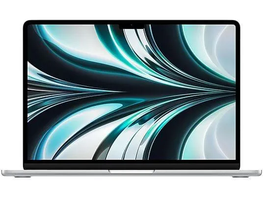 APPLE MLXY3D/A MBA 13.6 SLV/8C GPU/8GB/256GB-DEU, Notebook, mit 13,6 Zoll Display, Apple M-Series,M2 Prozessor, 8 GB RAM, 256 GB SSD, Apple M2, Silber, macOS