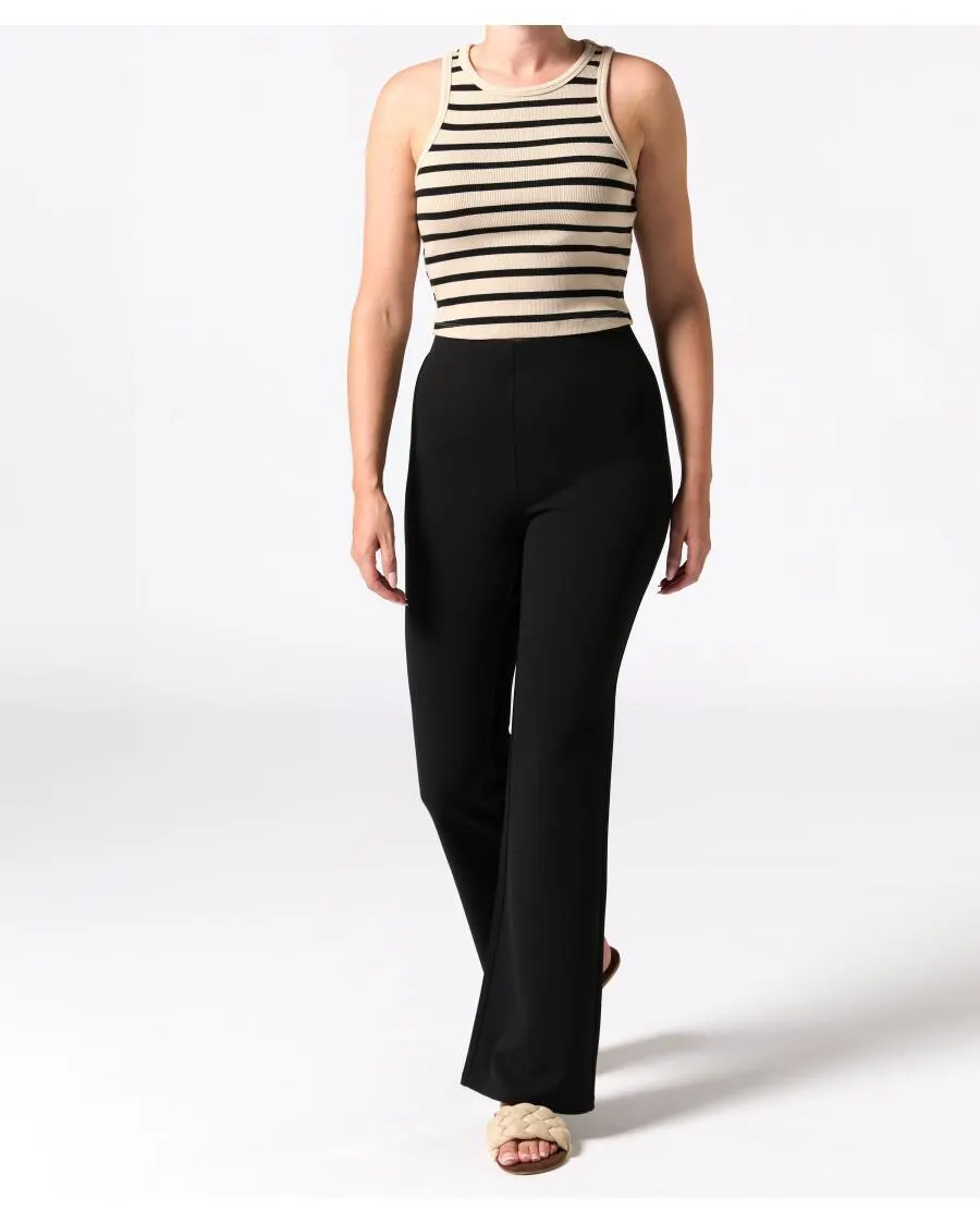 Hose mit ausgestelltem Bein Janina, elastischer Bund