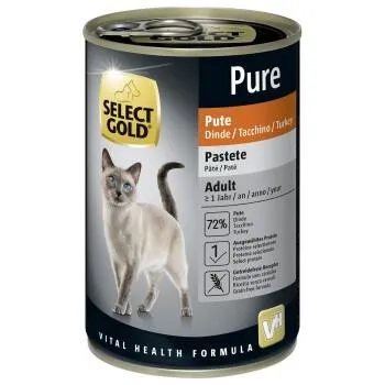 SELECT GOLD Pure Adult Paté Pute 6x400 g
