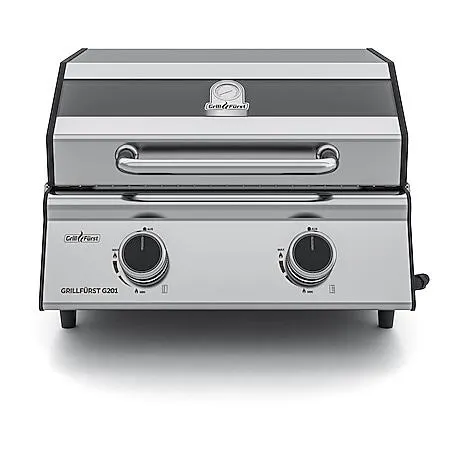Grillfürst G201E 2-Brenner Gasgrill portabel v2 - Campinggrill / Balkongrill 50mbar