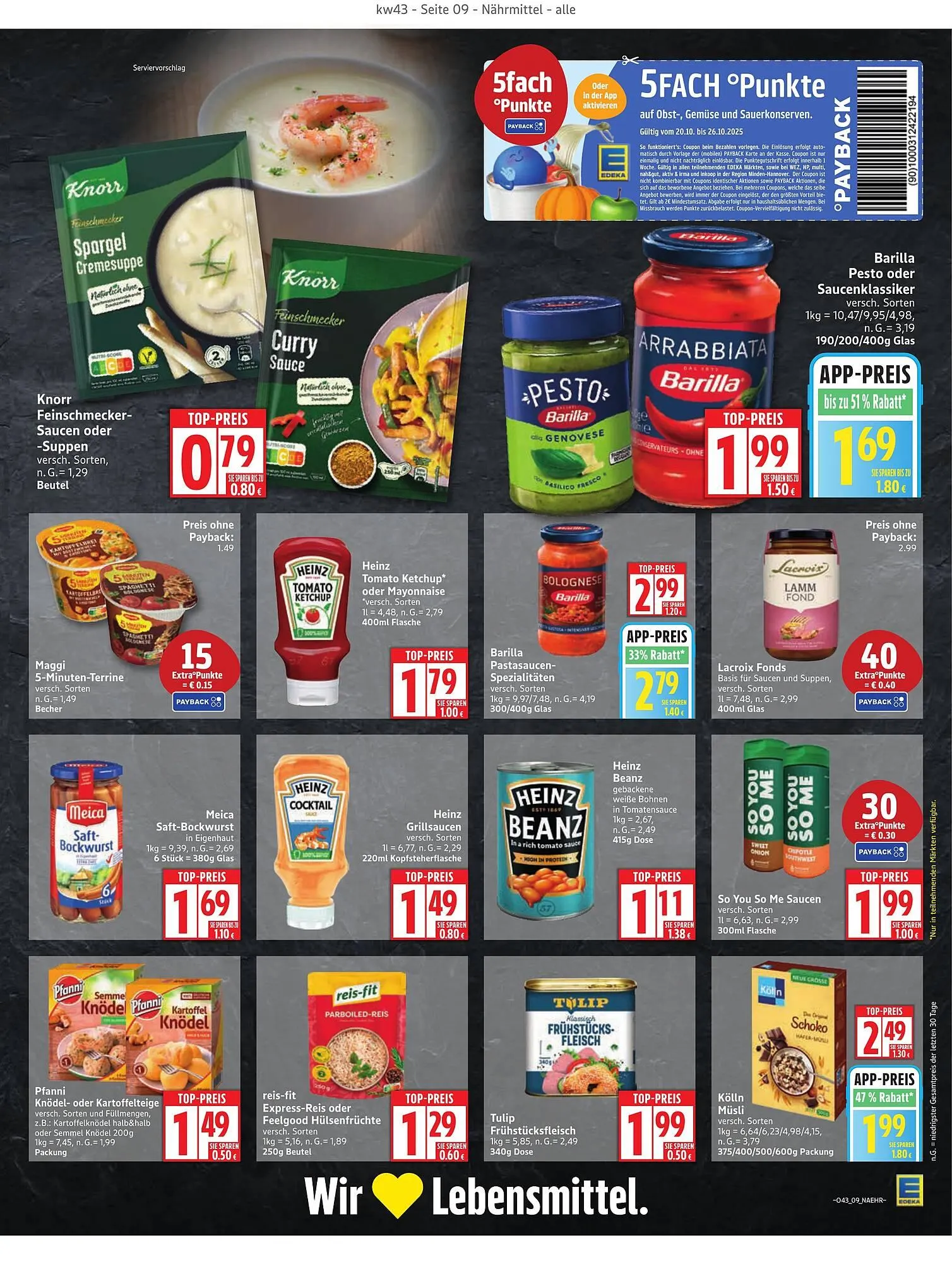 Edeka Prospekt von 20. Oktober bis 25. Oktober 2025 - Prospekt seite 9
