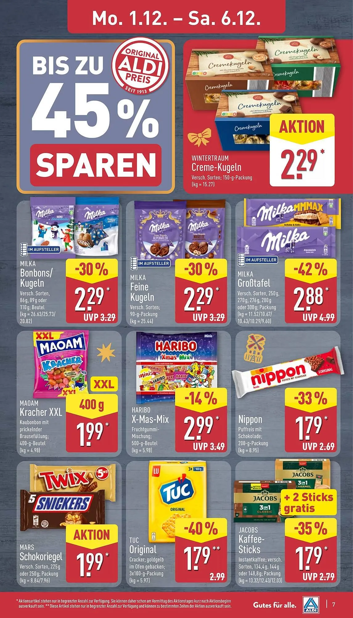 Aldi Nord Prospekt von 1. Dezember bis 6. Dezember 2025 - Prospekt seite 7