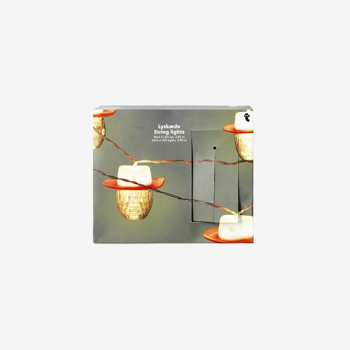 Disco cowboy hat string lights