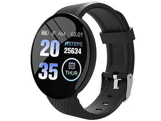 XUIGORT Elektronische Uhr Redcornge D18 Smartwatch Silikon, schwarz