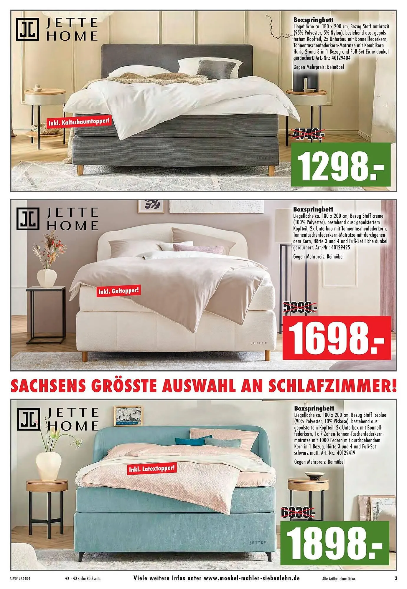 Möbel Mahler Katalog von 8. April bis 5. Mai 2026 - Prospekt seite 3