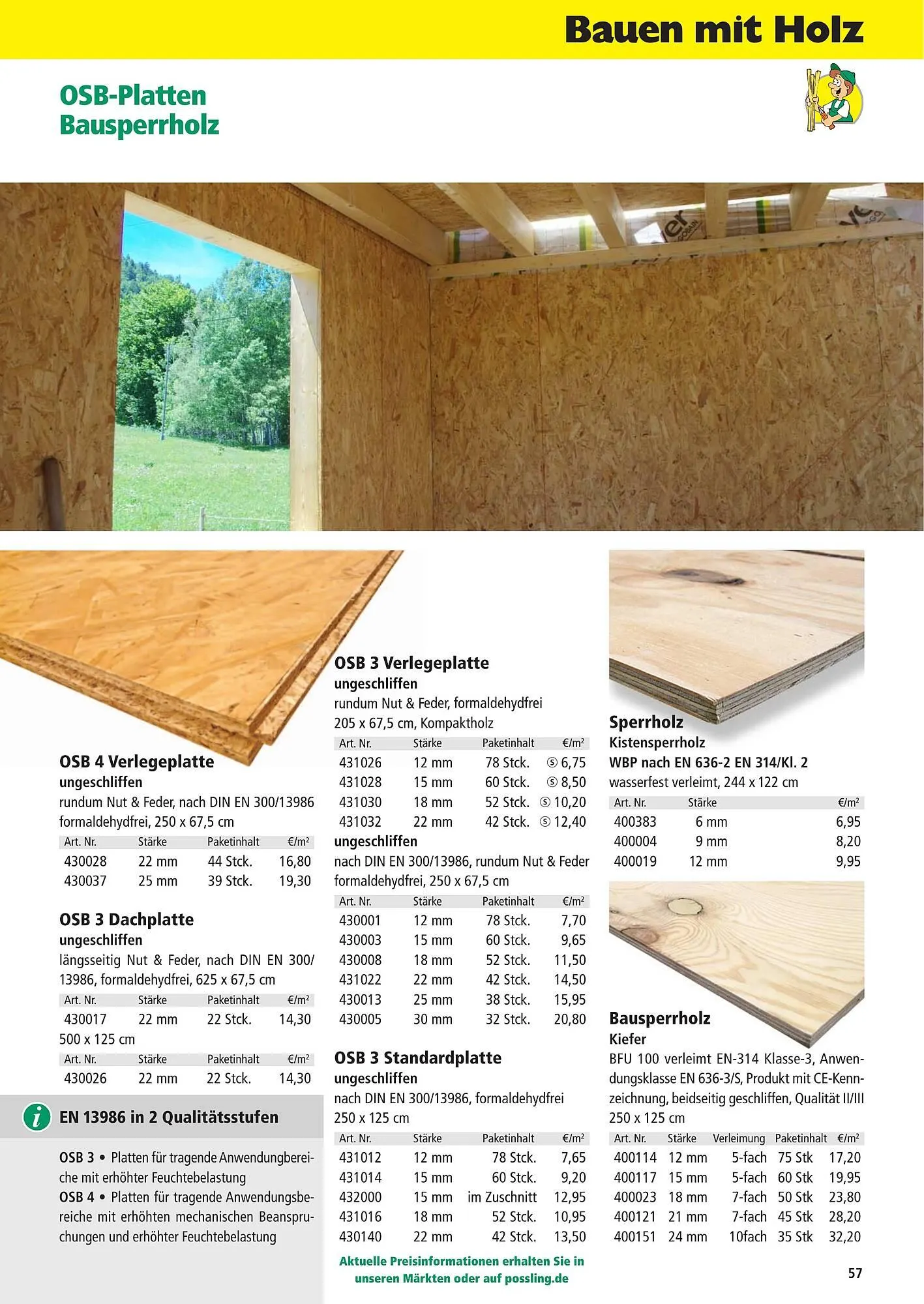 Holz Possling Prospekt von 1. April bis 31. Juli 2026 - Prospekt seite 57