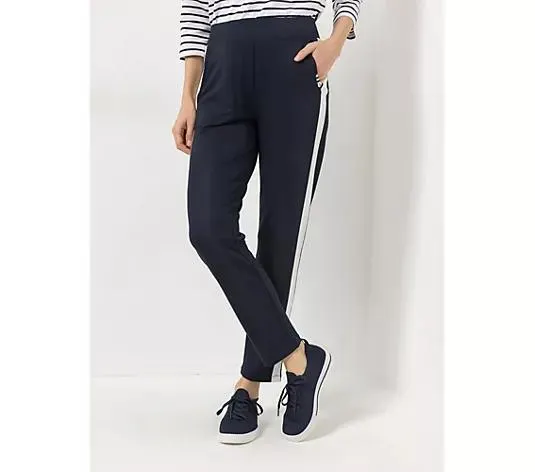 STRANDFEIN Hose knöchellang Rundumdehnbund schmales Bein