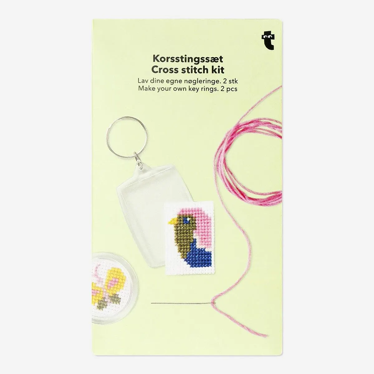 Cross stitch key ring kit