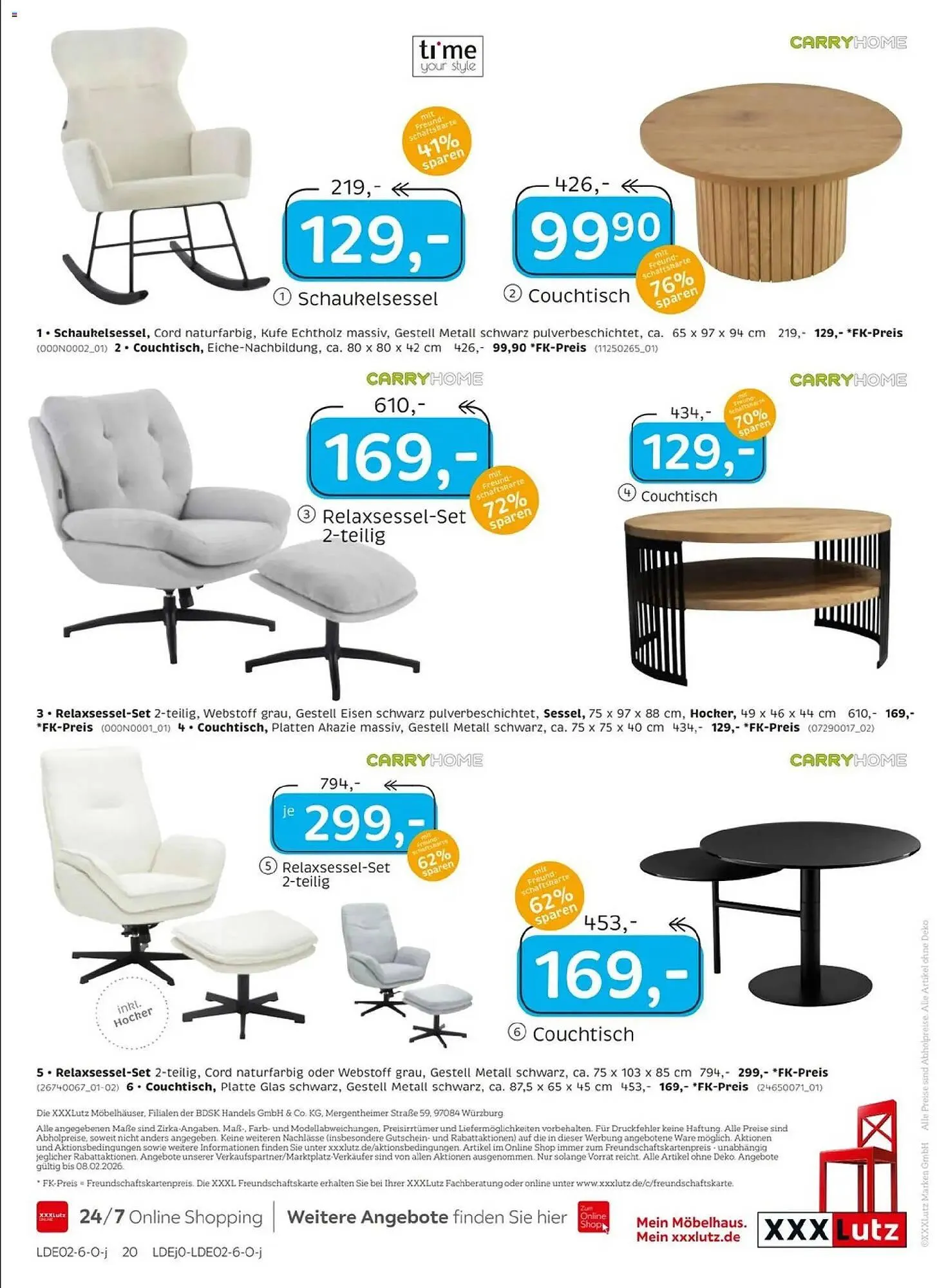 XXXLutz Prospekt von 25. Januar bis 8. Februar 2026 - Prospekt seite 20