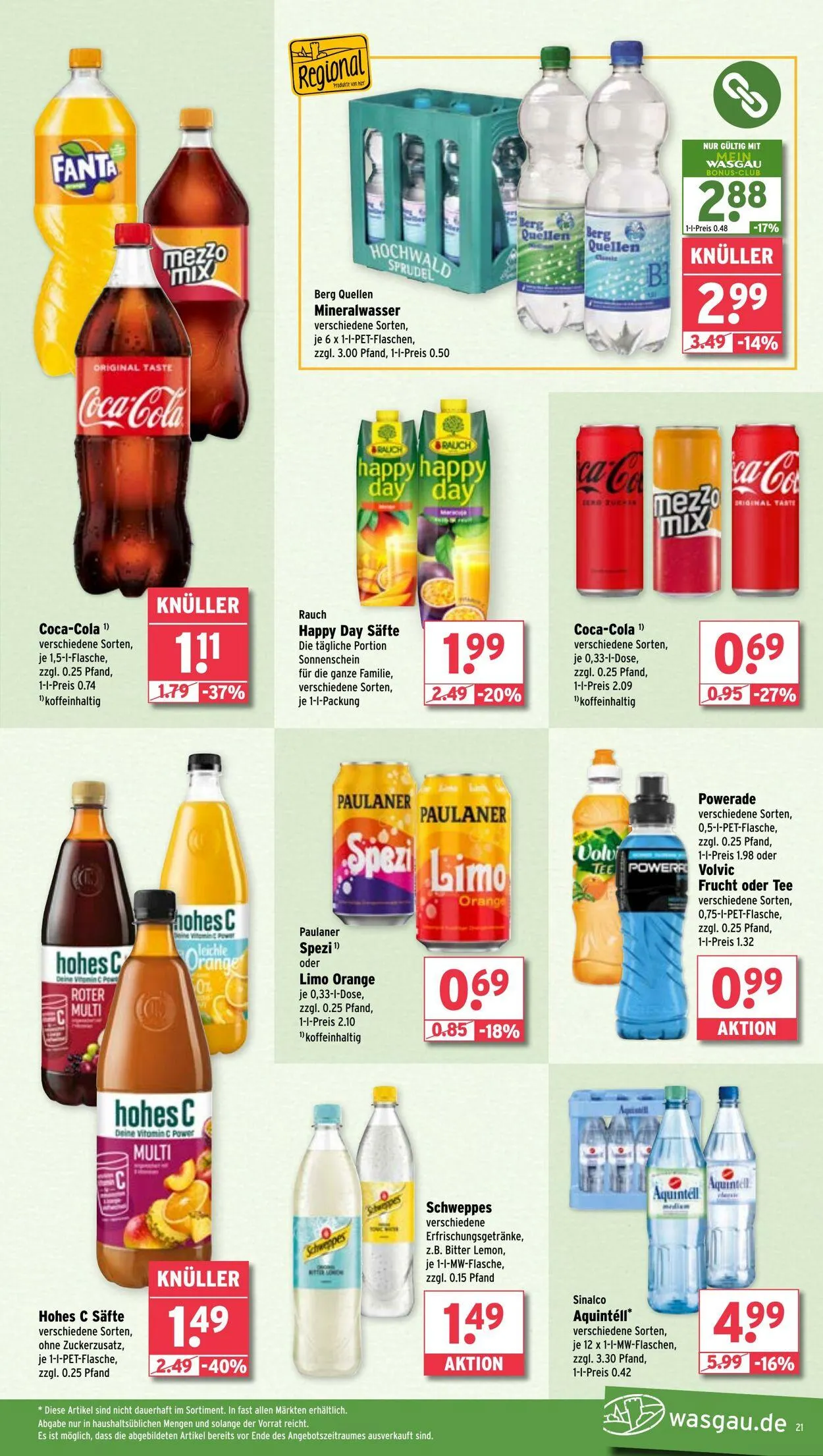 WASGAU Aktueller Prospekt von 10. August bis 24. August 2025 - Prospekt seite 21