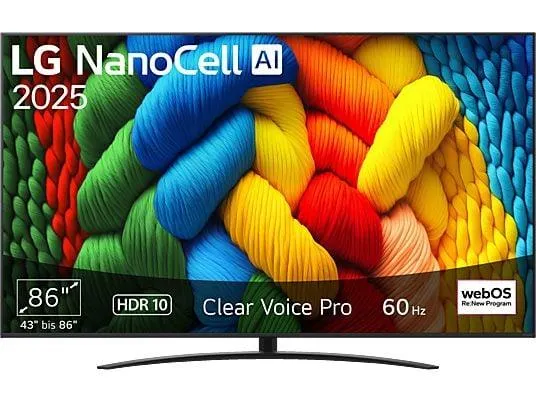 LG NanoCell TV 86NANO81A6A LG NanoCell TV (Flat, 86 Zoll / 218 cm, UHD 4K, SMART TV)