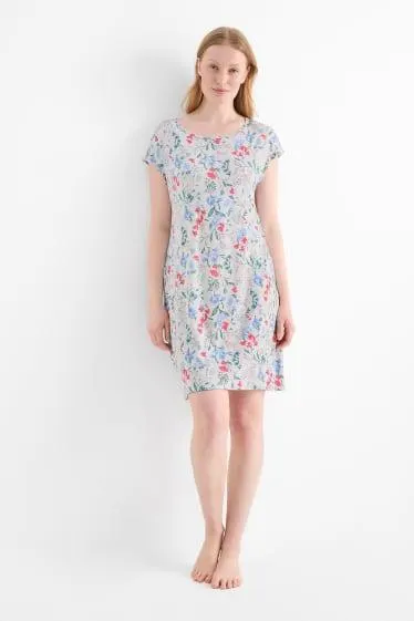 Viscose nightdress - floral