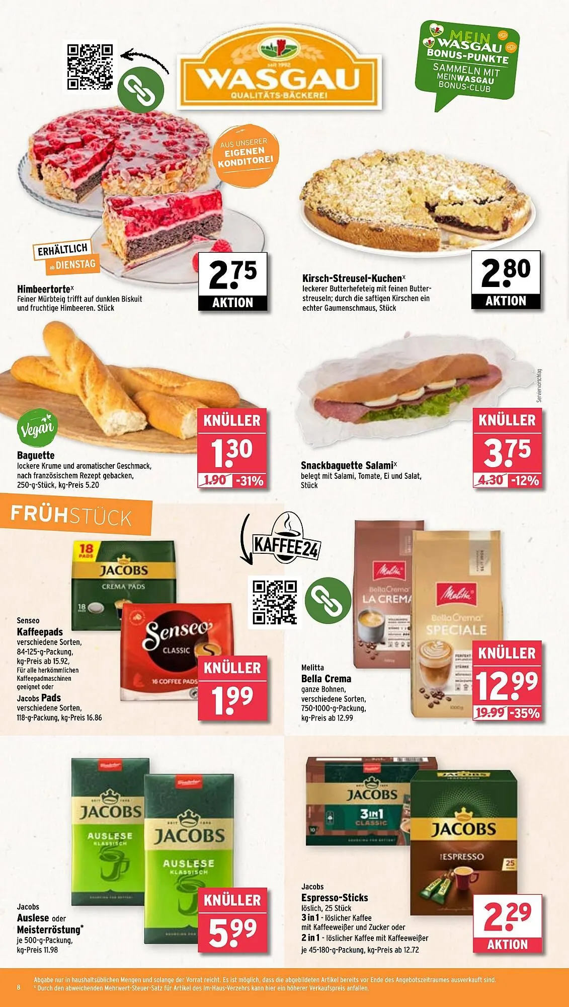 Wasgau Prospekt von 16. Juni bis 21. Juni 2025 - Prospekt seite 8