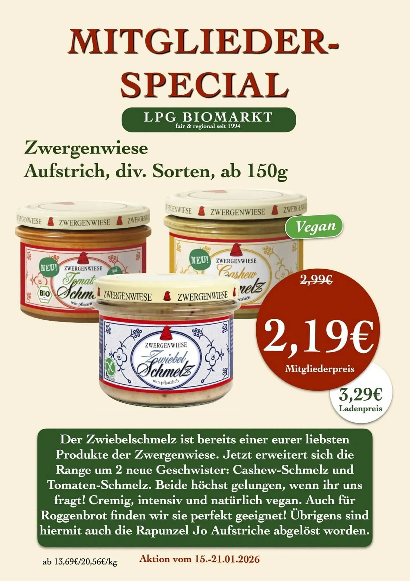 LPG Biomarkt Prospekt von 15. Januar bis 21. Januar 2026 - Prospekt seite 6