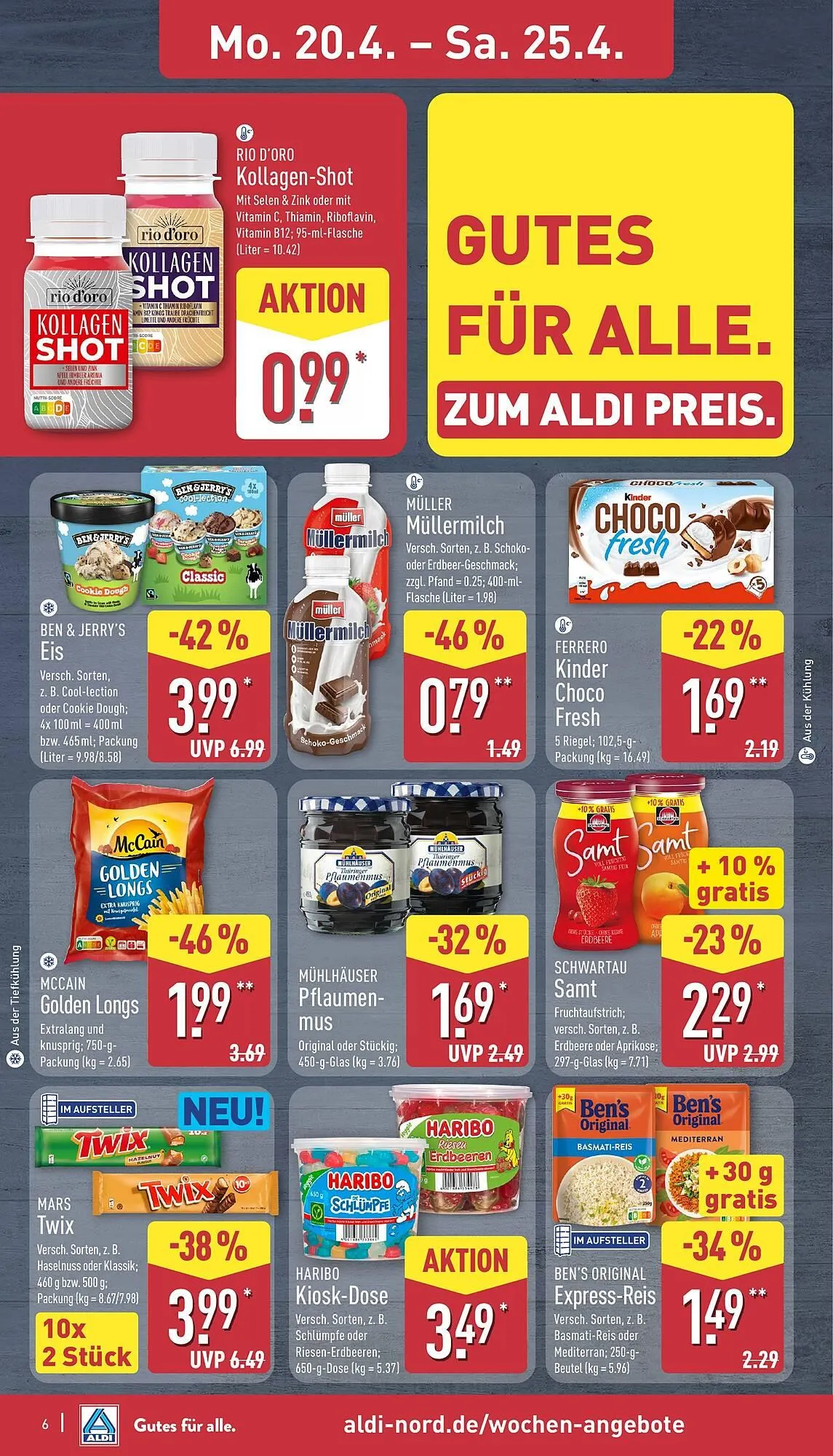 Aldi Nord Prospekt von 20. April bis 25. April 2026 - Prospekt seite 6
