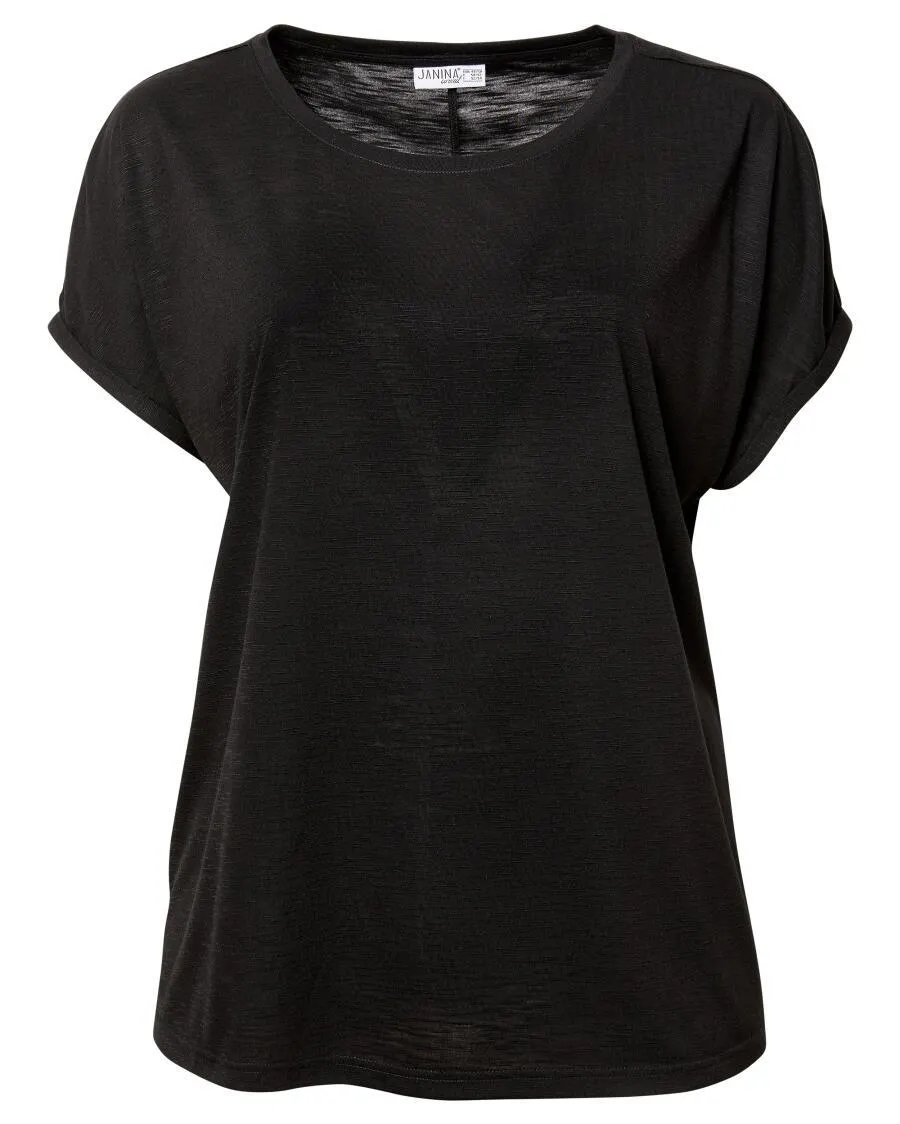 T-Shirt in Unifarbe Janina Plus, Rundhalsausschnitt