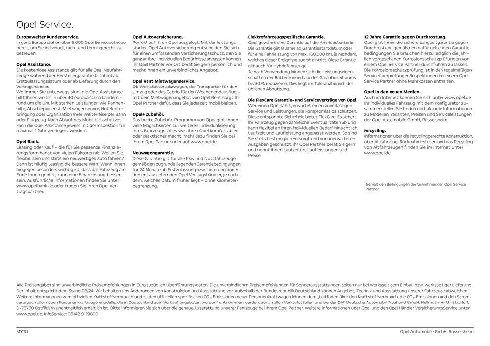 Opel Neuer Zafira Electric von 28. August bis 28. August 2025 - Prospekt seite 22
