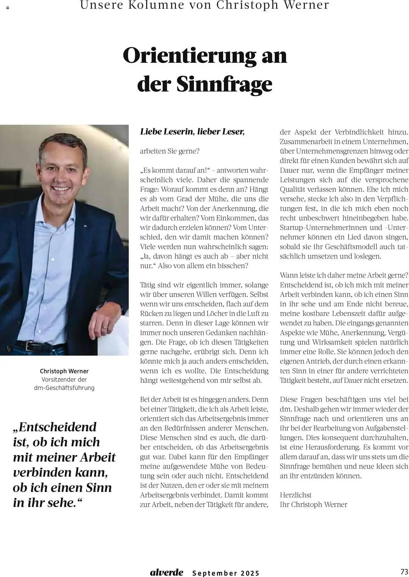 dm drogerie Magazin von 1. September bis 30. September 2025 - Prospekt seite 73