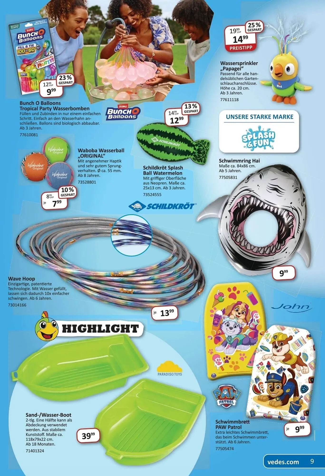 Vedes Prospekt von 1. Juni bis 1. September 2025 - Prospekt seite 9