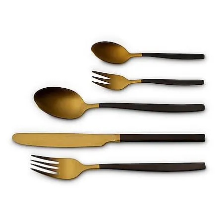 ECHTWERK Besteck Set "Positano" 20tlg gl/sw