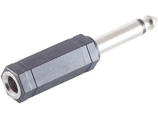 KABELBUDE Klinkenst. Mono 6,3mm / Klinkenbuchse Stereo 6,3mm Klinke