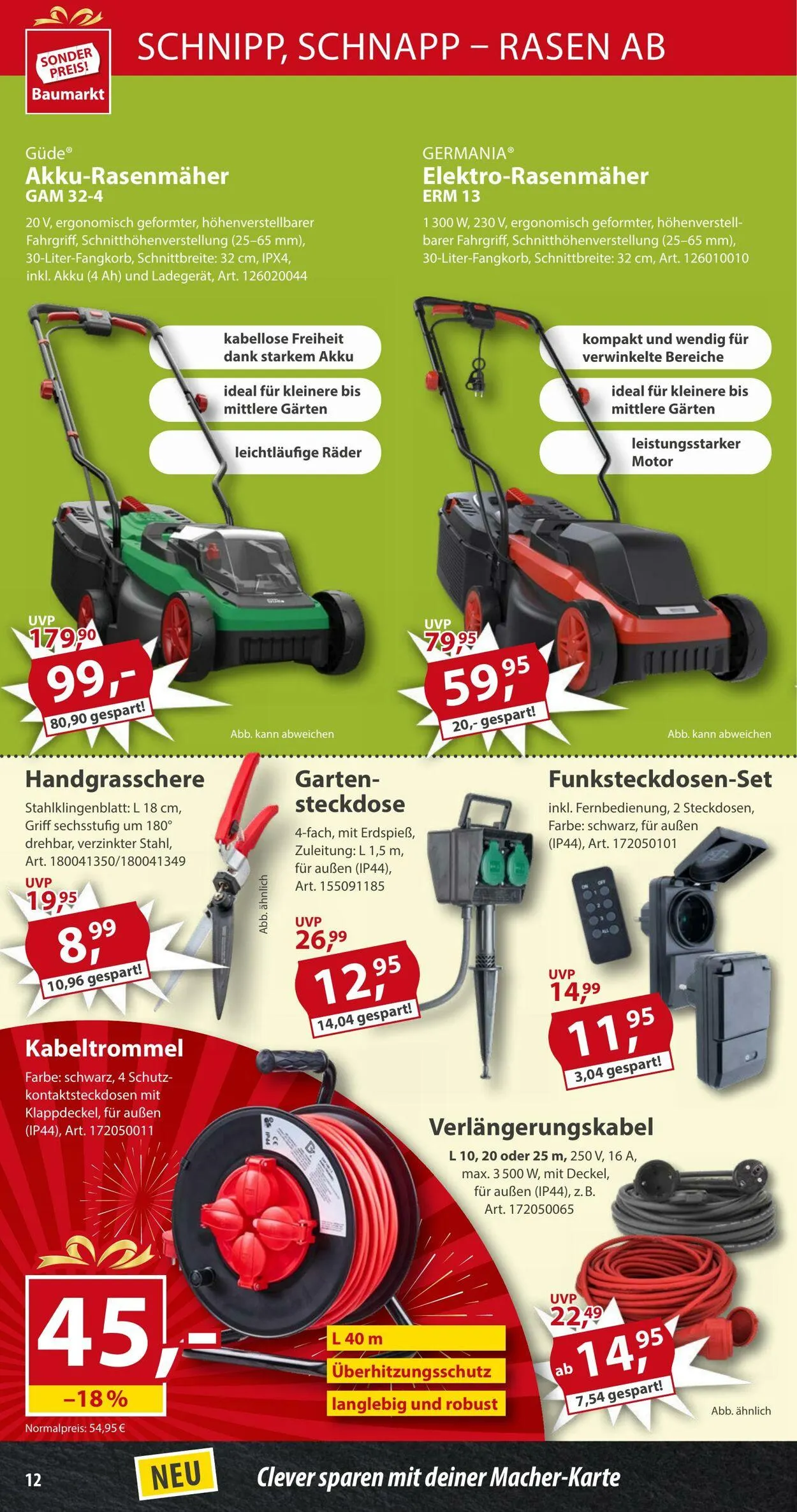 Sonderpreis Baumarkt Aktueller Prospekt von 26. April bis 10. Mai 2025 - Prospekt seite 12