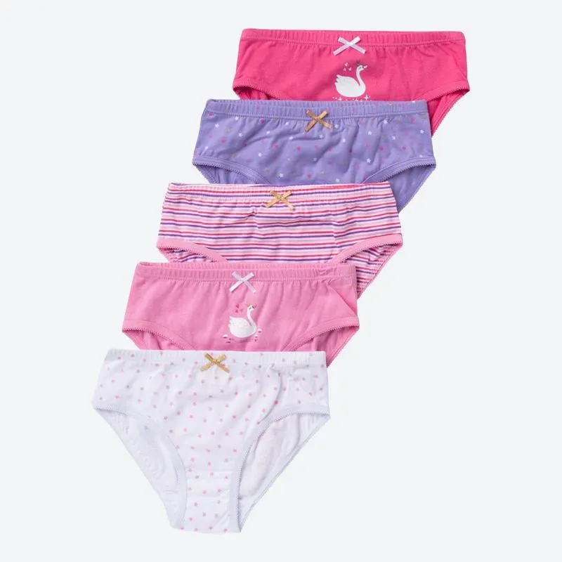 Kinder-Mädchen-Slip in verschiedenen Designs, 5er-Pack
