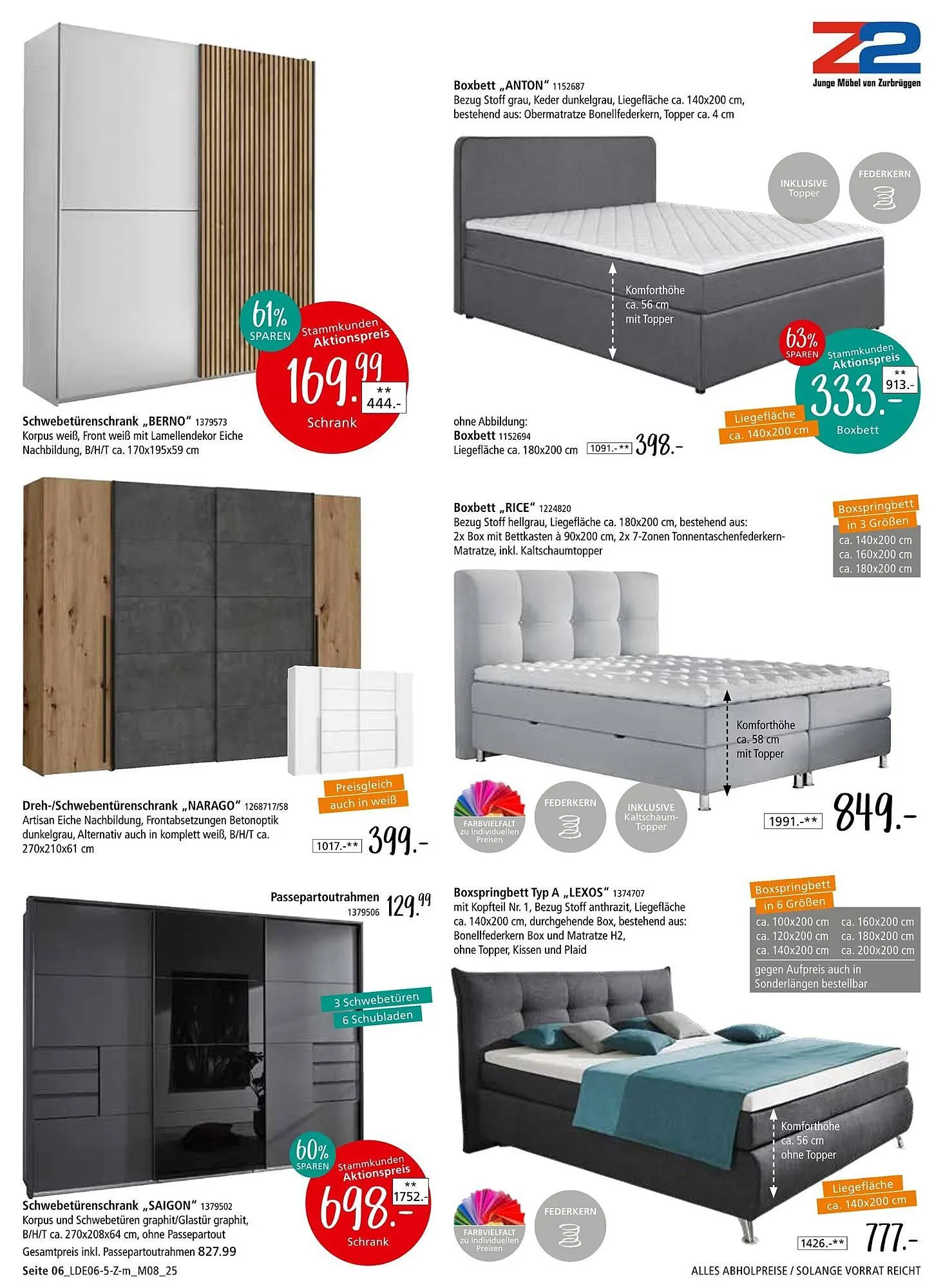 Zurbrüggen Prospekt von 15. Juni bis 12. Juli 2025 - Prospekt seite 8