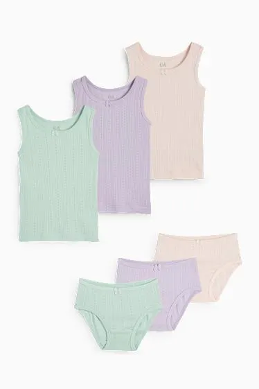 Multipack of 6 - 3 vests and 3 pairs of knickers