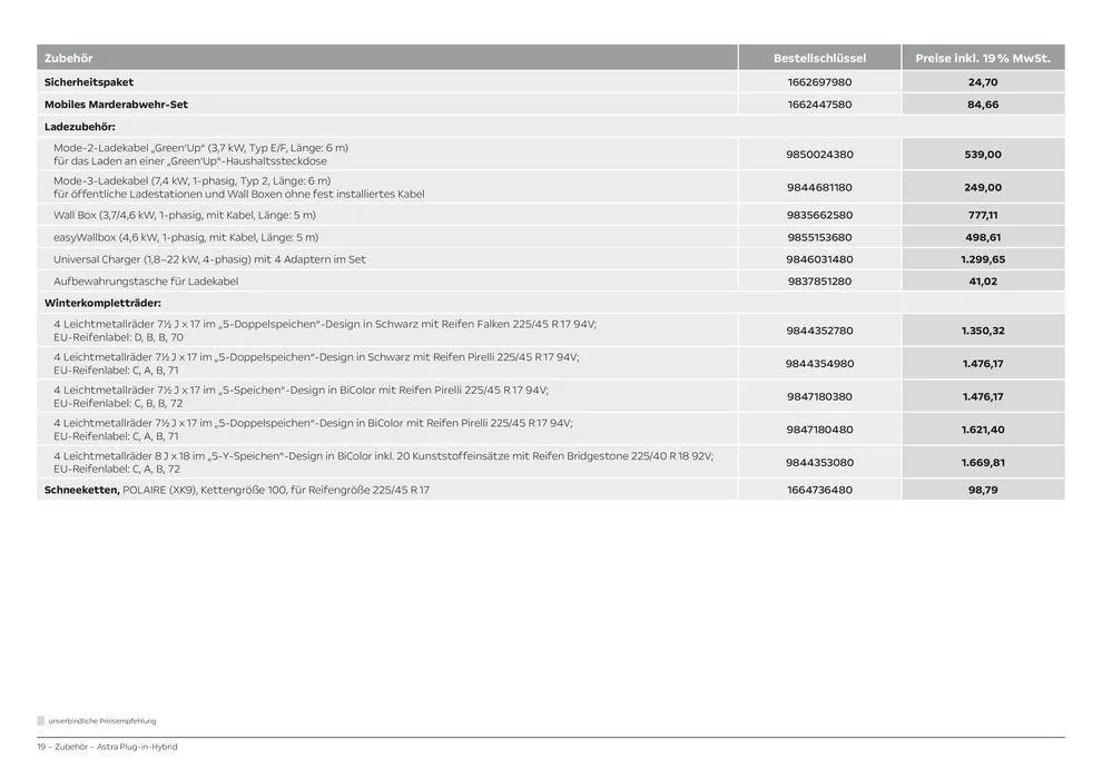 Opel Astra 5-Türer Plug-in-Hybrid von 6. April bis 6. April 2025 - Prospekt seite 19
